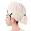 Gorro de secado de pelo de coral para mujeres adultas, adecuado para uso en el baño, absorbe el agua y se seca rápidamente, de alta gama, suave, turbante engrosado