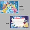 Tarjeta de Invitación Temática de Cumpleaños de la Princesa de Amazon Decoración de Fiesta de Cumpleaños Invitación de Princesa