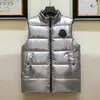 Colete Brilhante Europeu Transfronteiriço Sem Lavagem para Homem Colete de Algodão com Penas Gola Alta tamanho grande Casual Combina com Tudo Colete Top
