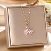 Estilo coreano Internet Celebrant Live Titanium Colar de Aço Colar Mulheres Vento Frio Full Diamond Swan Trendy Estudante Pingente personalizado clavícula corrente joias