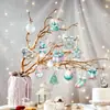 Nuevos accesorios y adornos para decoración de fiestas navideñas transfronterizas: Etiquetas colgantes de hombre de jengibre y muñeco de nieve