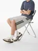 Shorts Esportivos Casuais de Verão com Três Listras, Secagem Rápida, Caimento Solto, Versátil, Estilo Ins para Homens e Mulheres, Marca da Moda
