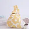 Lembrancinhas do Dia da Deusa, Sacolas de Presente para o Dia da Mulher, Bolsas de Tricô Florais, Bolsas de Mão de Primavera, Bolsas de Mão Versáteis