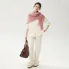 Conjunto de duas peças: Cardigã de cashmere com gola alta para outono e inverno para mulheres, apresentando um cardigã de tricô com bolsos e calça de malha lisa de perna reta combinando