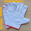 Guantes de lona de doble capa engrosados con ribete de 24 líneas, guantes protectores para soldadura, guantes para obra, guantes de protección laboral