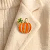Broche Europeu Mais Vendido para Halloween com Strass Anti-Exposição Charme Estiloso Liga Fresca Esmalte Gotejante Abóbora Broche para Cardigã