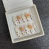 Uñas Portátiles Populares de Xiaohongshu, Uñas Manicura Ojo de Gato con Pedrería de Alta Gama, Uñas Portátiles de Lujo Puro Deseo Largas y Accesibles