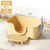 Bandeja sanitaria para gatos semi-cerrada extragrande, elevada para prevenir salpicaduras y olores, especialmente diseñada para gatos Maine Coon corpulentos