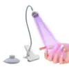 Lámpara de Uñas Operada con el Pie, Lámpara de Cuello de Cisne, Luz Morada de Curado UV, Lámpara de Uñas de Fototerapia, Lámpara LED Portátil con Clip Lateral, Transfronterizo