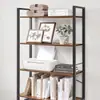 Estante de almacenamiento para el hogar de cocina, estante de almacenamiento móvil de múltiples capas para microondas y utensilios de cocina de pie, estantería de acero y madera para organizar la sala de estar