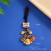 Colgante de León Chapado en Oro con Diseño de Goteo de Aceite, Llavero Pixiu en Stock, Amuletos para Llaves de Coche de Familia de Tres o Cuatro que Atraen la Riqueza