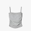 Spice Girls Puro Desejo Camisola Plissada Feminina Verão Alça Fina Roupa Íntima Estilo Doce e Quente Sem Mangas Top Pequeno Roupa Externa Emagrecimento