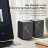 Spot de Fábrica K2066 Caderno Luminoso Colorido Áudio para Computador com Fio USB de Mesa Alto-falante Portátil Transfronteiriço