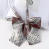 Jk a cuadros estilo japonés corbata de moño floral corbata para mujer estilo universitario para hombre corbata de moño para foto de graduación con camisa uniforme de marinero