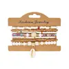 Set de Pulseras Bohemias de Conchas y Cuentas de Arroz Transfronterizo, Pulseras Hechas a Mano con Cuentas para Vacaciones en la Costa, Viajes y Fiestas, Mayoreo