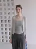 Cardigã de tricô com decote V e babados estilo francês para proteção solar feminina, xale de verão para combinar com vestidos, blusa jaqueta transparente 7457