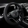 Funda para volante de coche de venta caliente transfronteriza, cuero de microfibra con relieve de diamante, antideslizante, universal para todas las estaciones, fundas para volante de coche al por mayor