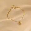 Pulsera de Amor para Mujer Diseño Nicho Acero Titanio Oro 18K Pulsera Fresca Verano Nueva Joyería de Mano