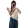 Suéter de Punto Hueco Estilo Casual para Mujer, Nueva Colección Primavera 2026, Prenda Exterior Delgada, Top Camisola con Acabado de Alta Gama