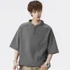 Camisa Polo de Verano para Hombre Enbu 7A Antibacteriana Talla Grande Estilo Coreano Suelta Camiseta de Manga Corta para Joven