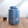 Entrega em uma peça pote de chá preto para sobrancelha embalagem de chá Pu'er pote de chá metálico selado armazenamento à prova de umidade pote de chá de aço inoxidável