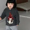 Estilo Coreano Otoño/Invierno Sombrero Divertido de Punta para Niños Tejido Ropa de Invierno para Bebé Suéter Jacquard de Cachorro de Dibujos Animados Ropa Exterior Versátil