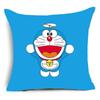 Funda de almohada sencilla y moderna de Doraemon con estampado azul de dibujos animados para sofá, bonita almohada de animación para dormitorio