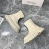 Botas Martin 2022 Novo Design de Nicho Feminino Estilo Britânico Salto Grosso Botas Explosivas Botas de Rua Pequenas e Estilosas