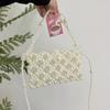Bolso de hombro estilo coreano para niñas, moderno, de color liso, con perlas dulces, bandolera para niños, nuevo bolso hueco de verano.