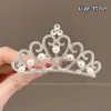 Acessório de Cabelo Estiloso de Alta Qualidade para Meninas, Coroa de Princesa, Franja e Presilhas Infantis, Pente com Coroa para Meninas