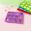 12 Relojes Amor Cubito de Hielo Molde para Cubitos de Hielo Silicona Cubito de Hielo Corazón de Chocolate Forma Molde para Pastel Botella de Cera Azúcar Molde de Silicona