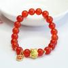 Pulsera de Ágata Roja Natural de Guan Yu Pulsera Dragón del Zodíaco Joyería de Año de Nacimiento Año del Dragón Venta al por Mayor Dropshipping S3111203