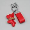 Estoque Transfronteiriço Mini Método Luta de Cachorros Chaveiro Desenho Animado Pingente de Cachorrinho de Couro Chaveiro de Carro Acessórios para Capa de Celular