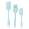 Conjunto de 3 peças de estoque pronto de fábrica de pincel de silicone para óleo, raspador de silicone, espátula para bolo, ferramentas para assar, raspador de silicone transfronteiriço