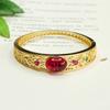 Pulsera de Rubí Cultivado Ai Yu Pulsera de Corindón Rojo Joyería Estilo Chino Nuevo Venta al por Mayor Dropshipping S4012402