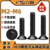 Tornillo de Seguridad Cabeza Avellanada Torx Grado 10.9 con Pin Acero al Carbono Cabeza Estrella Tornillo Mecánico a Prueba de Manipulación M2M3M4M5M6