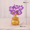 Mini citrino árvore da fortuna árvore do dinheiro saco de dinheiro da sorte resina decoração balcão desktop árvore da fortuna artesanato decoração