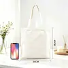 Bolsas de lona personalizadas con bloques de color para eventos corporativos, ferias comerciales, regalos promocionales, bolsas de compras y campañas de reclutamiento en campus.