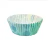Conjunto de Talheres Descartáveis para Festa de Aniversário Sereia Azul Crianças Menina Decorativo Estampagem a Quente Bandeja de Papel Copo de Papel Tigela de Papel