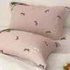 Par de Toallas Almohada de Gasa de Cuatro Capas Estilo Coreano Femenino Todo Algodón para Uso en Casa, Toalla Acolchada para Almohada de Adulto Individual