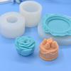Bandeja de gesso moldura em relevo para bolo de rosa molde de silicone para assar bolo DIY por atacado