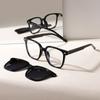 Nuevos Lentes Magnéticos Polarizados TR90 Moda Mujer Lentes Anti-luz Azul Un Lente Doble Uso Lentes Removibles 7908