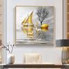 Fábrica de pinturas decorativas de alto nivel para la entrada de una casa, armario colgante, pintura mural para pasillo, dormitorio, restaurante, navegación tranquila