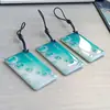 Cartão IC feito sob medida com resina epóxi, apresentando um design de flores de ameixeira, orquídeas, bambu e crisântemos, com um chip M1 para controle de acesso sem contato, e um cartão de identificação com formato exclusivo