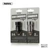 Cargador de Teléfono para Coche Doble USB Remax Aleación de Aluminio Metálico Cargador de Coche 2U Universal Rcc220 Carga Rápida