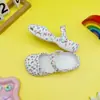 Zapatos de Ballet con Agujeros Estampado de Leopardo Floral Pequeño de EVA para Mujer 2026 Nuevo Estilo Suela Suave Cómodos Antideslizantes Pantuflas de Exterior