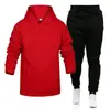 Conjunto casual deportivo de retazos para hombre de otoño e invierno, ropa deportiva casual de moda urbana, conjunto de sudadera con capucha, traje casual