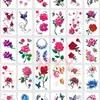 Pegatina de Tatuaje de Flor de Hierbas Jugo de Flor Nueva Boceto Transfronteriza Mariposa de Gama Alta Blanco y Negro Cubre Cicatrices Pegatina Pequeña de Color Transparente