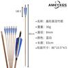 AMEYXGS Flecha de bambú de pluma verdadera Flecha de madera Poste Arco tradicional Flecha Arco al aire libre Anti-Trime Caza Tiro recto Partido