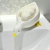 Caja de jabón de pato de plástico Plato de jabón de pato Soporte de jabón Celebridad de Internet Dibujo animado Lavabo Caja de jabón con drenaje sin perforaciones y sin agua